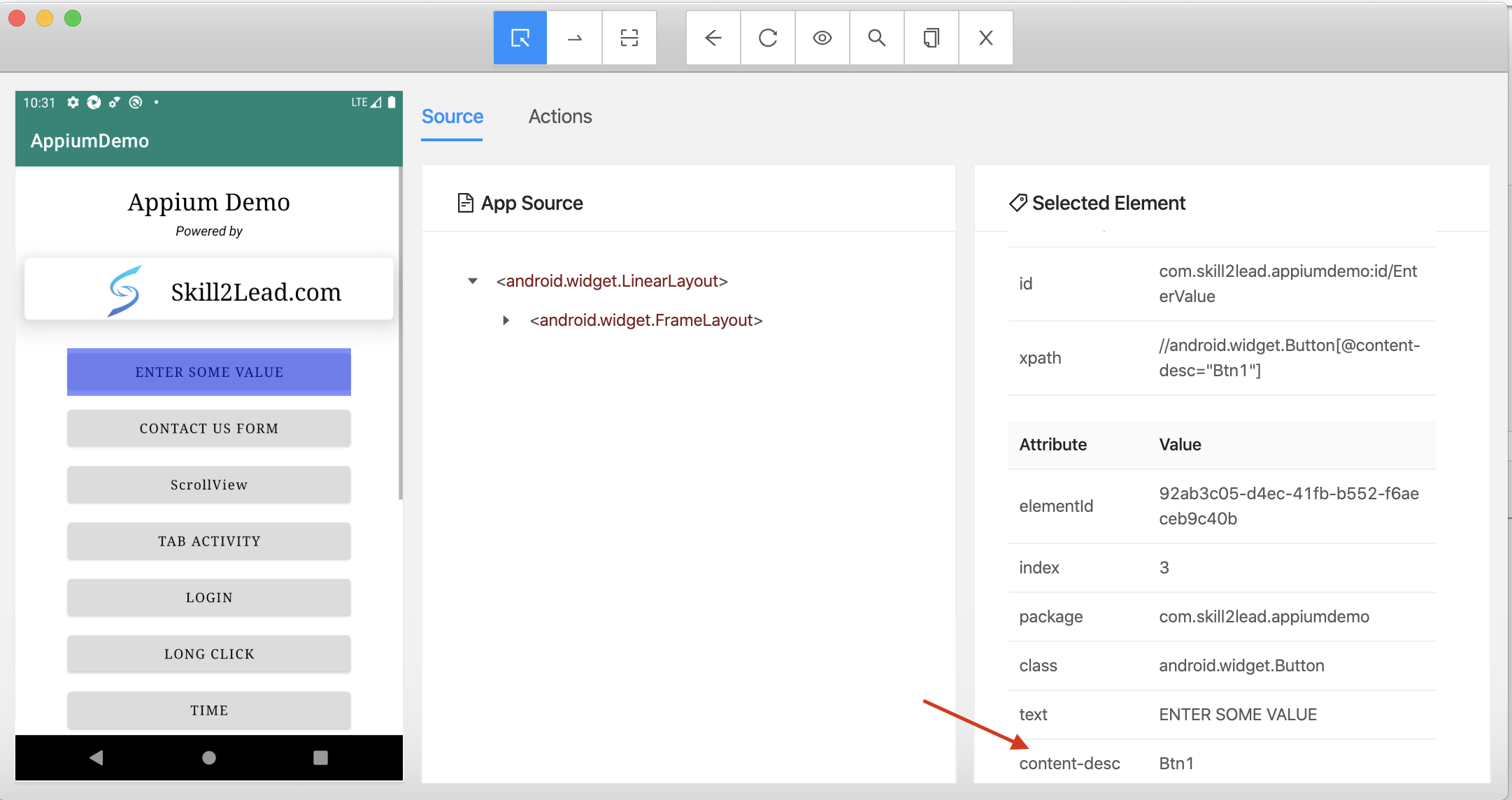 Content-Description Locator